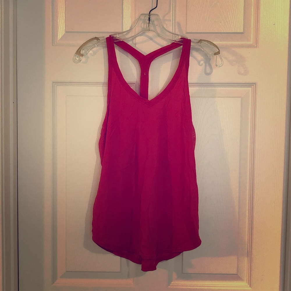Lululemon Y back tank with mesh inserts, size 4
